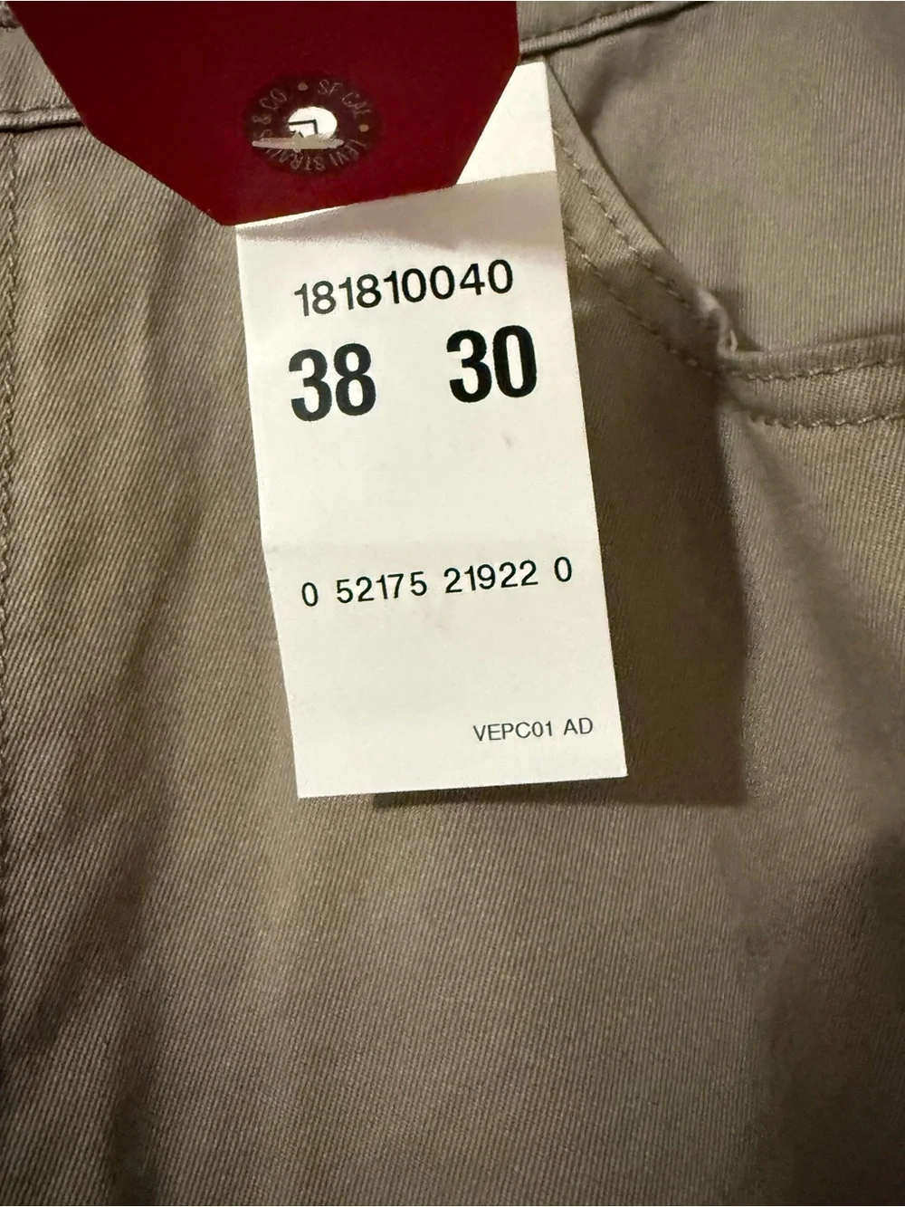 Levi's Men's Khaki Stretch Chinos - Light Tan